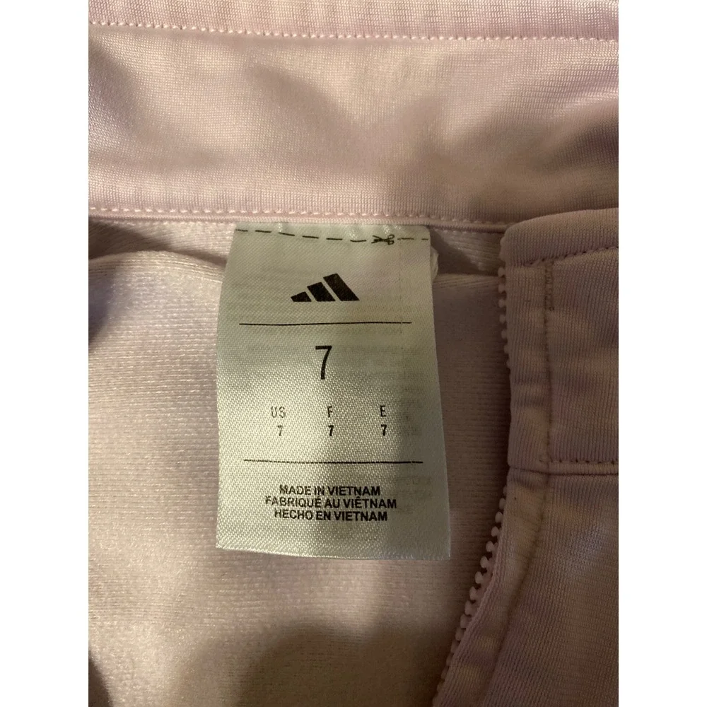 Adidas Girls Track Jacket Lavender Purple 3-Stripe Full Zip Size 7 AG11179 0176